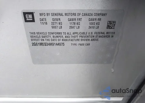 2017 Cadillac Xts Luxury from USA, damaged, VIN 2G61M5S34H9144975